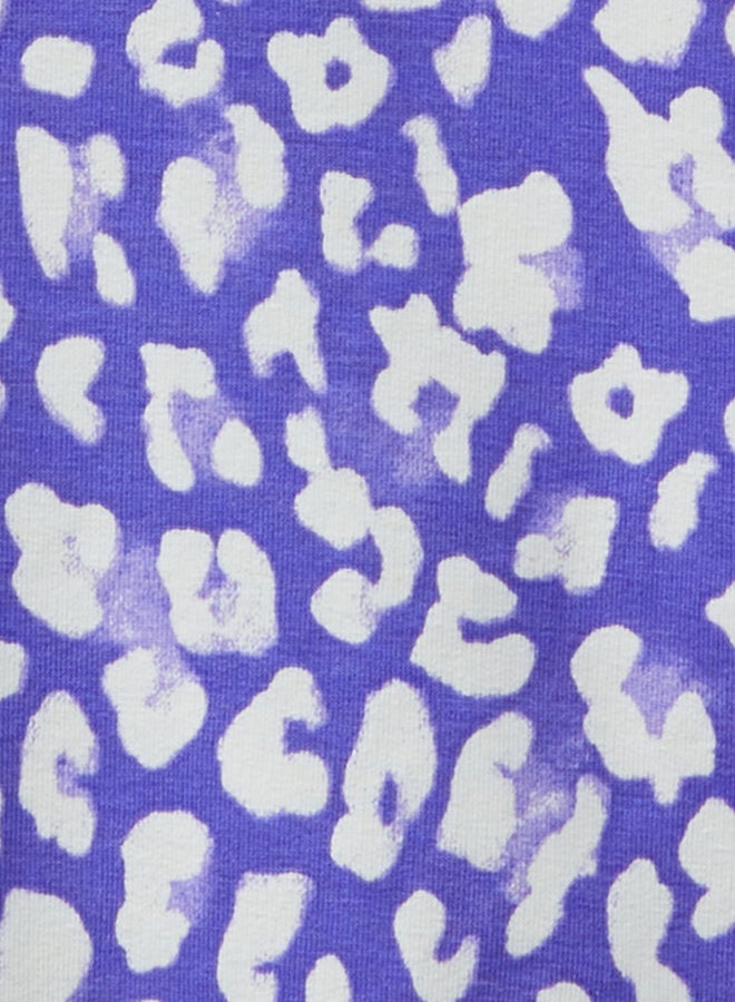 بينيتون سويتر بنات كبير الحجم بطبعة حيوانات - Image 3