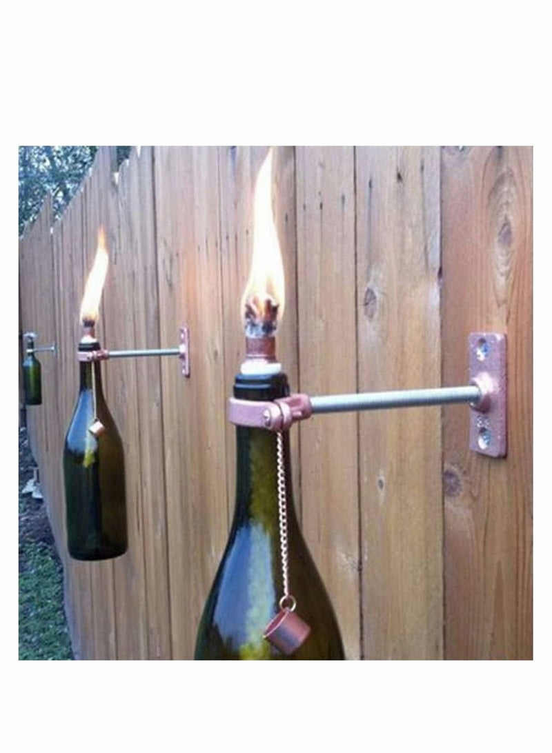 Captaintech 12 pcs Replacement Fiberglass Wick for Wine Bottle Tiki Torches Patio Lighting Garden Lights Oil Lamps - Image 2