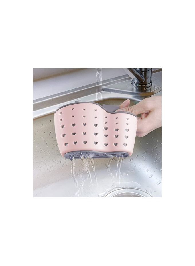 CLICKMART Kitchen Sink Organizer Sponge Holder Pink - Image 2