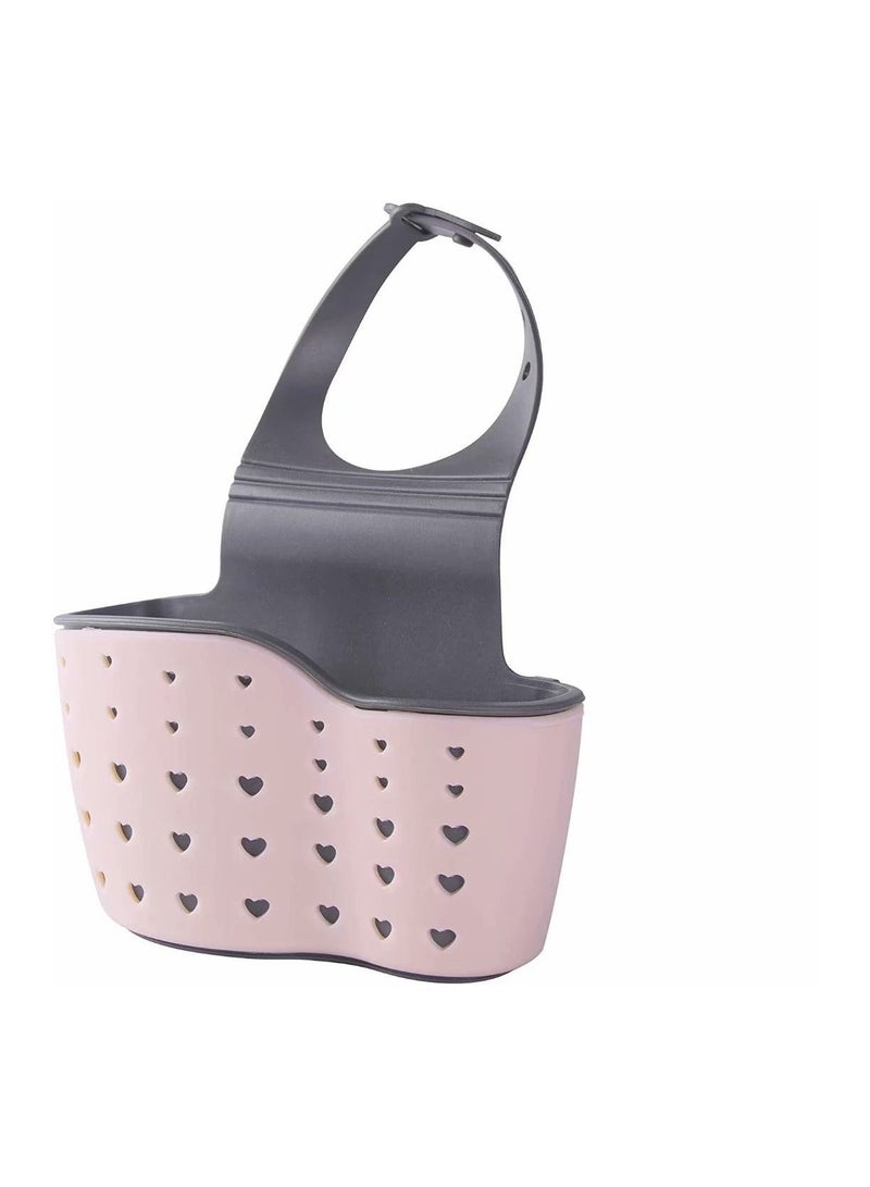 CLICKMART Kitchen Sink Organizer Sponge Holder Pink - Image 1