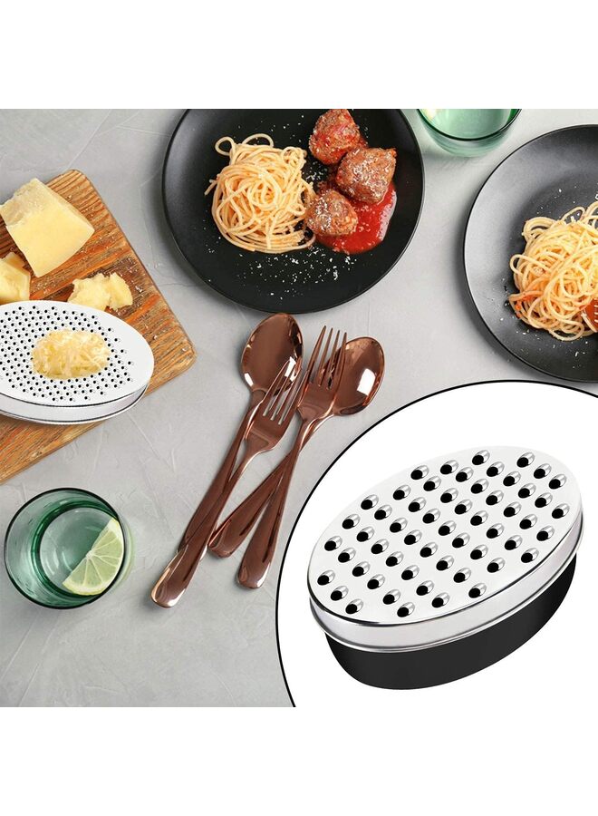 LAMAY Cheese Grater Citrus Lemon Zester with Food Storage Container & Lid - Perfect For Hard Parmesan Or Soft Cheddar Cheeses, Ginger, Vegetables, Butter, Chocolate & Nutmeg - Image 2