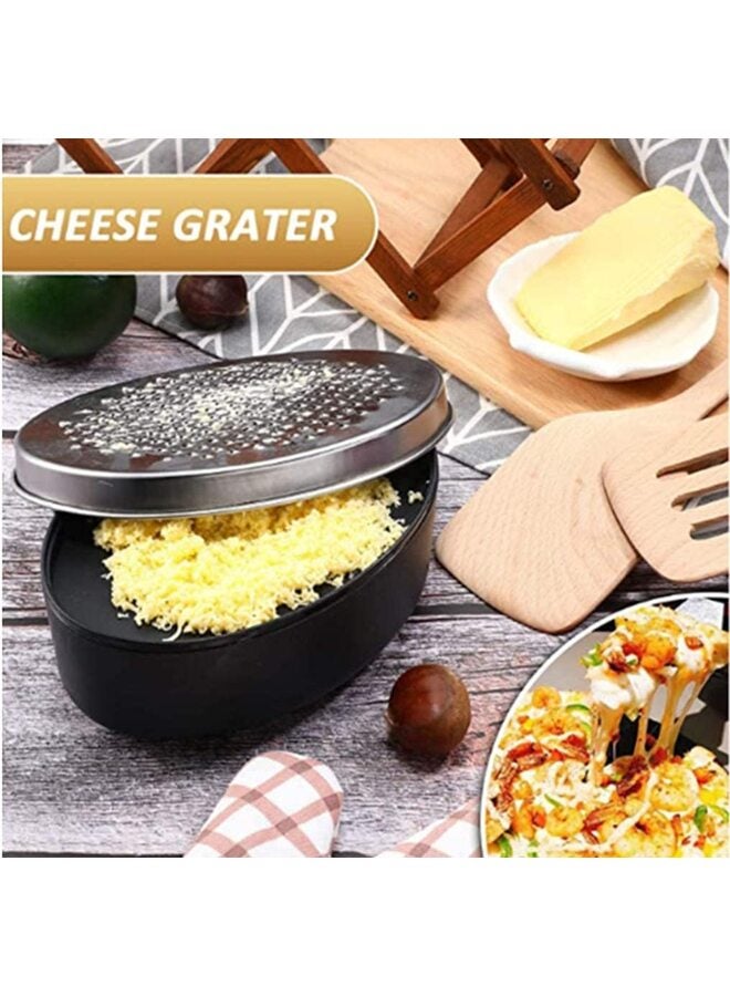 LAMAY Cheese Grater Citrus Lemon Zester with Food Storage Container & Lid - Perfect For Hard Parmesan Or Soft Cheddar Cheeses, Ginger, Vegetables, Butter, Chocolate & Nutmeg - Image 3
