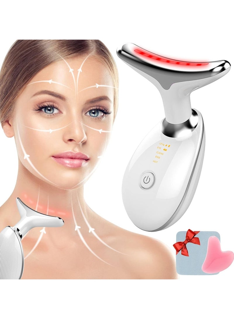 LIXES Premium Red Light Therapy Face and Neck Massager 7 in 1-7 LED Light Skin Rejuvenation & Wrinkle Removal Tool for Youthful, Radiant Skin face massager - Image 1