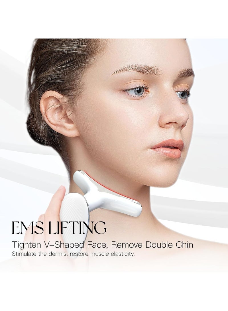 LIXES Premium Red Light Therapy Face and Neck Massager 7 in 1-7 LED Light Skin Rejuvenation & Wrinkle Removal Tool for Youthful, Radiant Skin face massager - Image 2