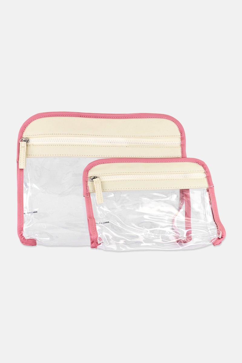 Luxe + Willow 2 Pieces Travel Pouches, Transparent - Image 3