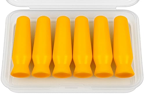 Samorillo [6 Pack] Scleral Lens Inserter + Remover - Ventless Contact Lens Applicator for Hard/RGP Lenses, Scleral Lenses & Prosthetic Eyes – Easy-Squeeze Suction Tool, Upgraded with Plastic Travel Case - Image 1