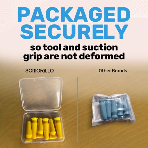 Samorillo [6 Pack] Scleral Lens Inserter + Remover - Ventless Contact Lens Applicator for Hard/RGP Lenses, Scleral Lenses & Prosthetic Eyes – Easy-Squeeze Suction Tool, Upgraded with Plastic Travel Case - Image 4
