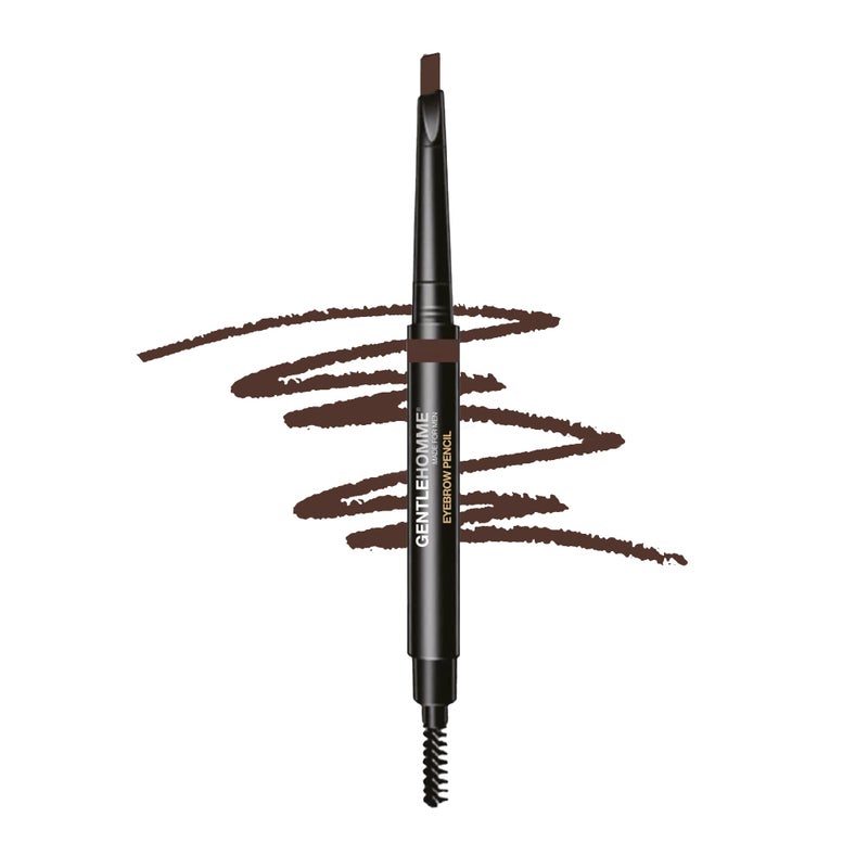 Gentlehomme - Men's Brow Pencil - 2-in-1 Brow Brush & Lead Pencil - Shape, Define & Fill In Eyebrows - Ultra-Thin - Long-Lasting Dark Brown - Image 1