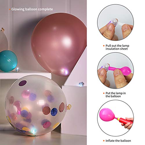 Aogist 100pcs Multicolor LED Balloon Lights, Rainbow Colored Round Led Flash Mini Ball Lights for Paper Lantern Balloon, Indoor Outdoor Party Event Fun Birthday Party Wedding Halloween Christmas Decorations - Image 5