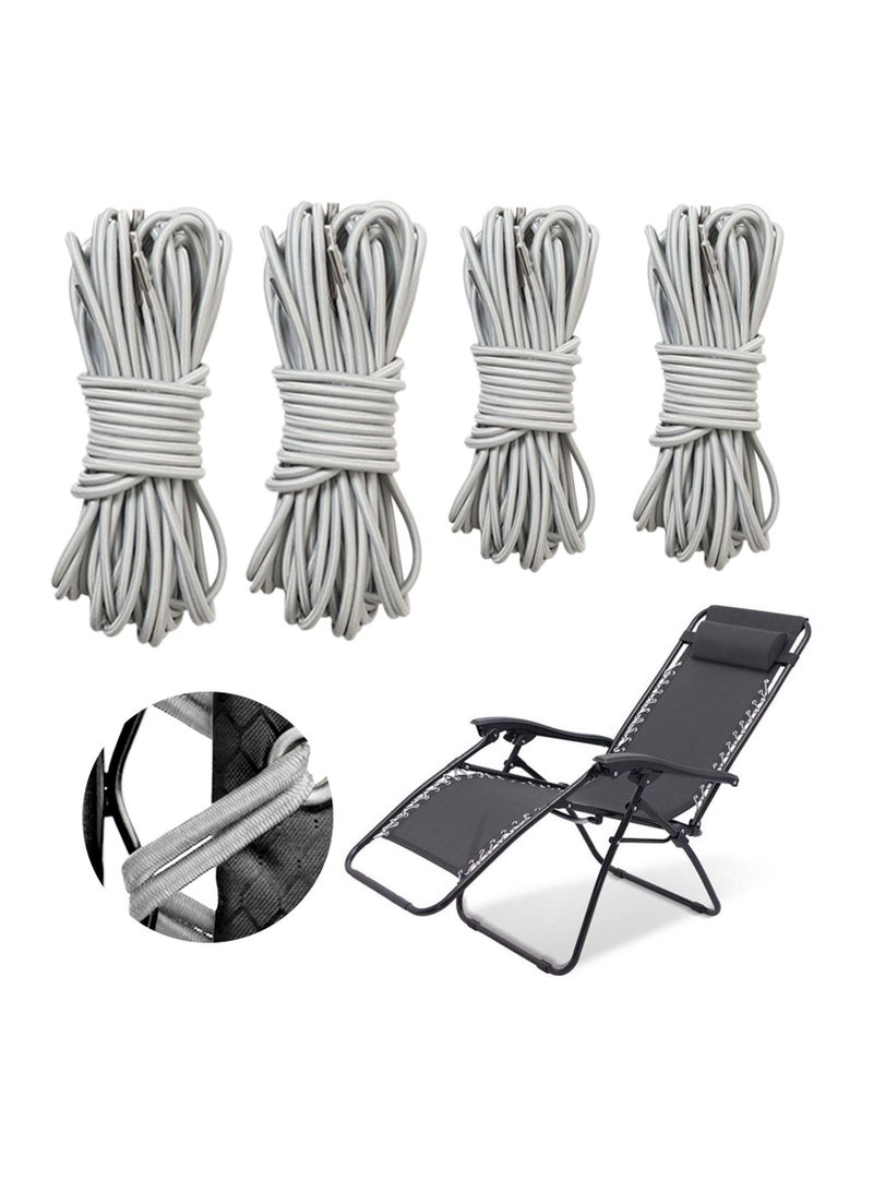 SYOSI, 4 Pack Universal Replacement Elastic Cords, Elastic Tying Ropes for Install Folding Chair, Zero Gravity Chairs, Sun Loungers, and Garden Chairs, Lounge Chair Accessories - Image 1