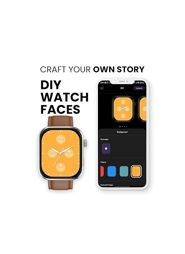 Generic - Noise ColorFit Pro 5 Smart Watch 1.85" AMOLED Display, BT Calling, New DIY Watch Faces, Smart Dock Design, Emergency SOS Tech, Emoji Support, 5X Faster Data Transfer, Instachargeᵀᴹ (Starlight Gold) - Image 1
