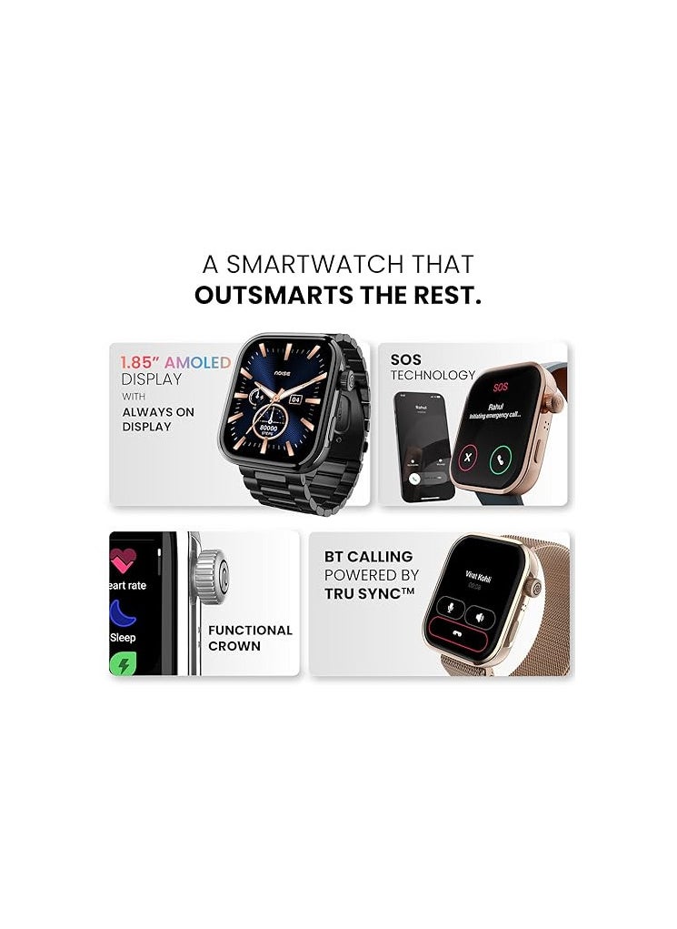 Generic - Noise ColorFit Pro 5 Smart Watch 1.85" AMOLED Display, BT Calling, New DIY Watch Faces, Smart Dock Design, Emergency SOS Tech, Emoji Support, 5X Faster Data Transfer, Instachargeᵀᴹ (Starlight Gold) - Image 1