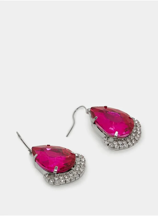 ستايلي Embellished Faux Gem Earrings