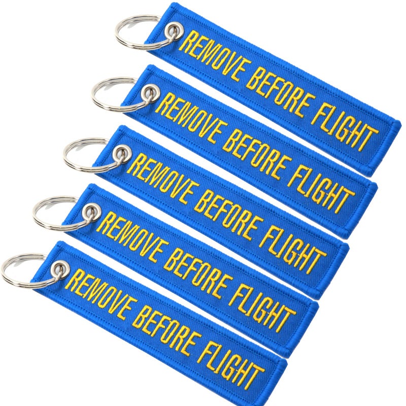 Rotary13B1 - Remove Before Flight Keychain - Blue/Yellow 5pcs - Image 2