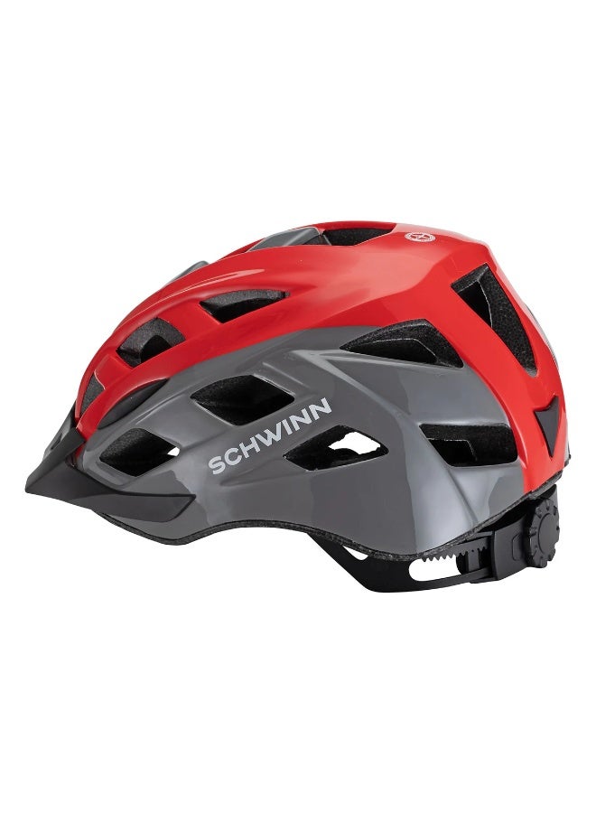 شوين خوذة للرجال من شفين – Dash باللون الأحمر/الرمادي | مقاس قابل للتعديل | هيكل واقٍ خفيف الوزن | تهوية ممتازة | وسائد مريحة | للركوب الآمن والأنشطة الخارجية | الموديل SW80010TG-2 - Image 2