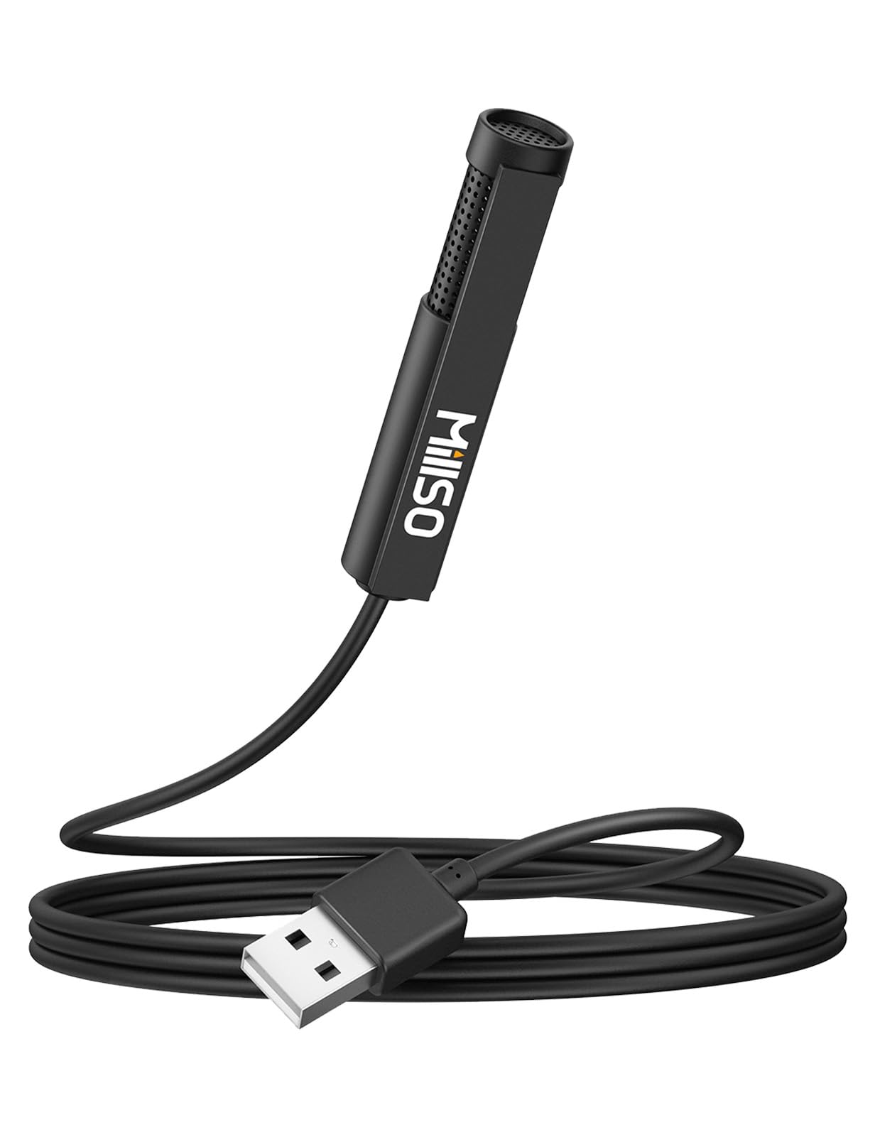 MillSO USB PC Microphone Plug & Play Omnidirectional External Lavalier Mini USB Microphone for Computer, Laptop, YouTube, Meeting, Recording, Podcasting, Gaming - 1.5m/4.9ft
