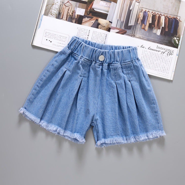 New Girls' Denim Shorts Factory Medium And Large Children'S Shorts Summer Fashion Girls' Shorts Western Style Children'S Clothing - Image 4
