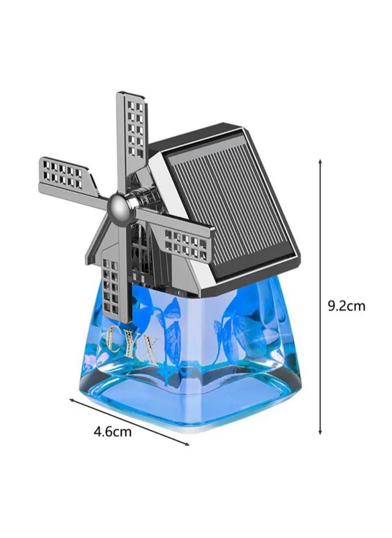 BLUE CORAL Car Air Freshener Light Styling Solar Windmill Model Center Console Decoration Auto Fragrance Air Fresheners Car Accessories (Purple)  - Image 5