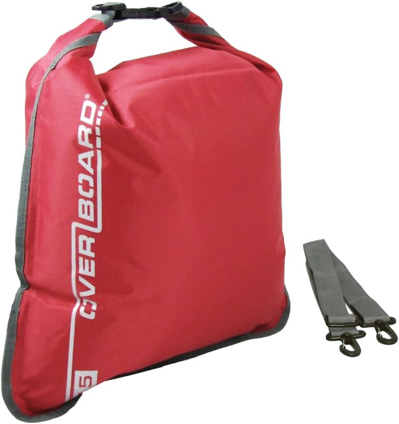 Overboard 100% Waterproof Dry Flat Bag - 15 Litres - Red - Image 1