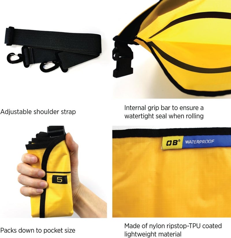 Overboard 100% Waterproof Dry Flat Bag - 15 Litres - Red - Image 3