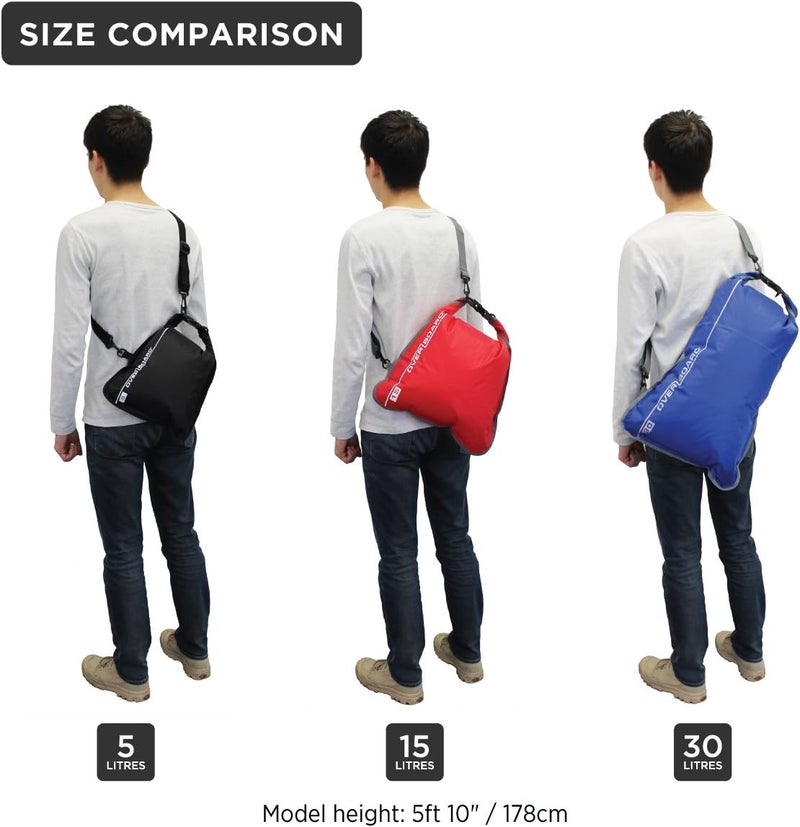 Overboard 100% Waterproof Dry Flat Bag - 15 Litres - Red - Image 4