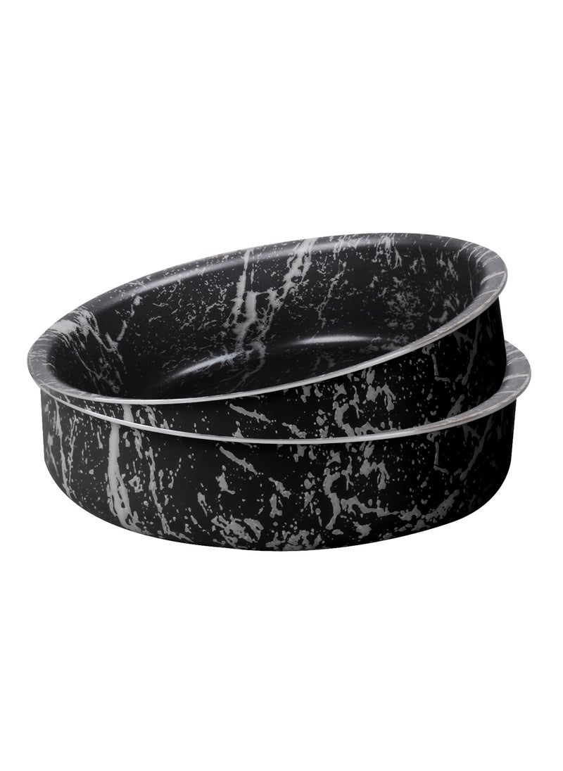 Grandi Grandi Cook Marble Round Oven tray 22-26 Marbel Black 