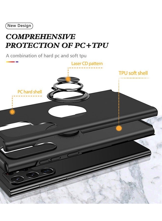 X-level Samsung Galaxy S24 Ultra Case Cover with Magnetic Ring Holder Kickstand , Slim Soft Bumper Hand Free Car Mount Bracket Magnetic Back Cover Military-Grade Protection Shell Accessories Protector - Image 4