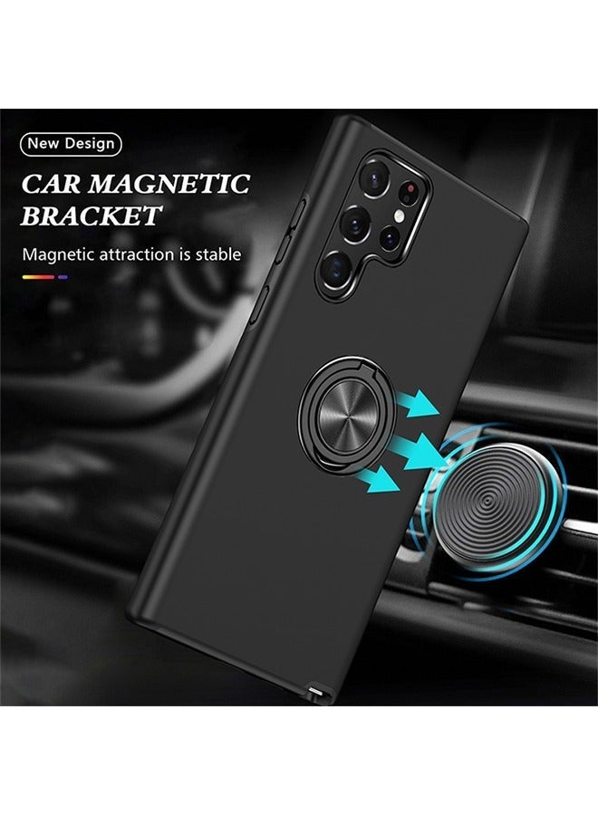 X-level Samsung Galaxy S24 Ultra Case Cover with Magnetic Ring Holder Kickstand , Slim Soft Bumper Hand Free Car Mount Bracket Magnetic Back Cover Military-Grade Protection Shell Accessories Protector - Image 3