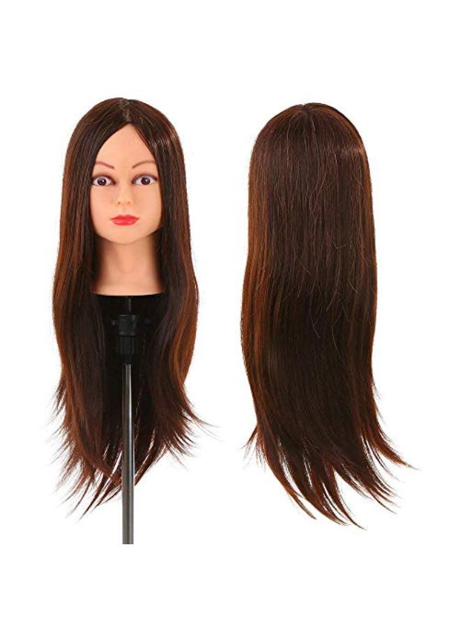 Foreign Holics 30" Hair Head Dummy Head Hairdressing Training Head Salon Head + Clamp Holder Practice Head - Image 2