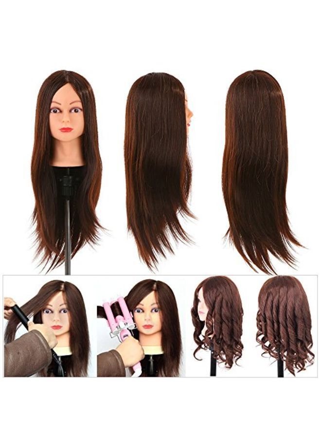 Foreign Holics 30" Hair Head Dummy Head Hairdressing Training Head Salon Head + Clamp Holder Practice Head - Image 4