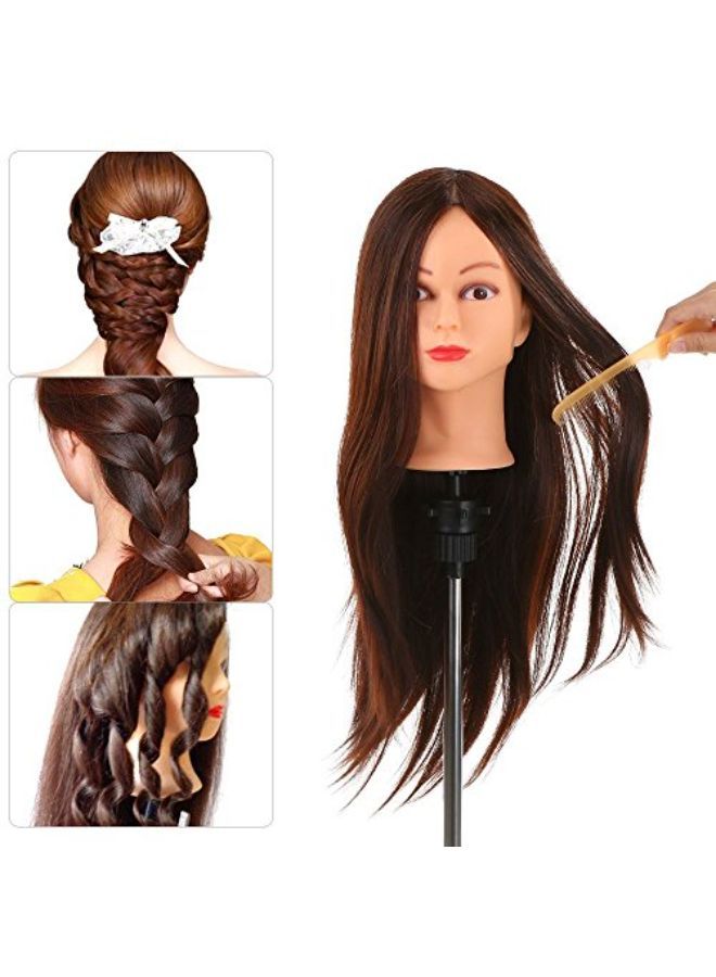 Foreign Holics 30" Hair Head Dummy Head Hairdressing Training Head Salon Head + Clamp Holder Practice Head - Image 5