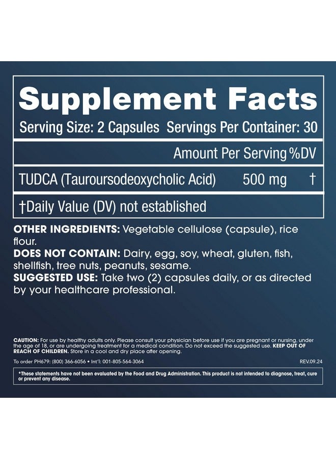 ProHealth Pure TUDCA | Clinically Studied | Third-Party Tested | 500 mg per Serving, 60 Capsules - Image 2