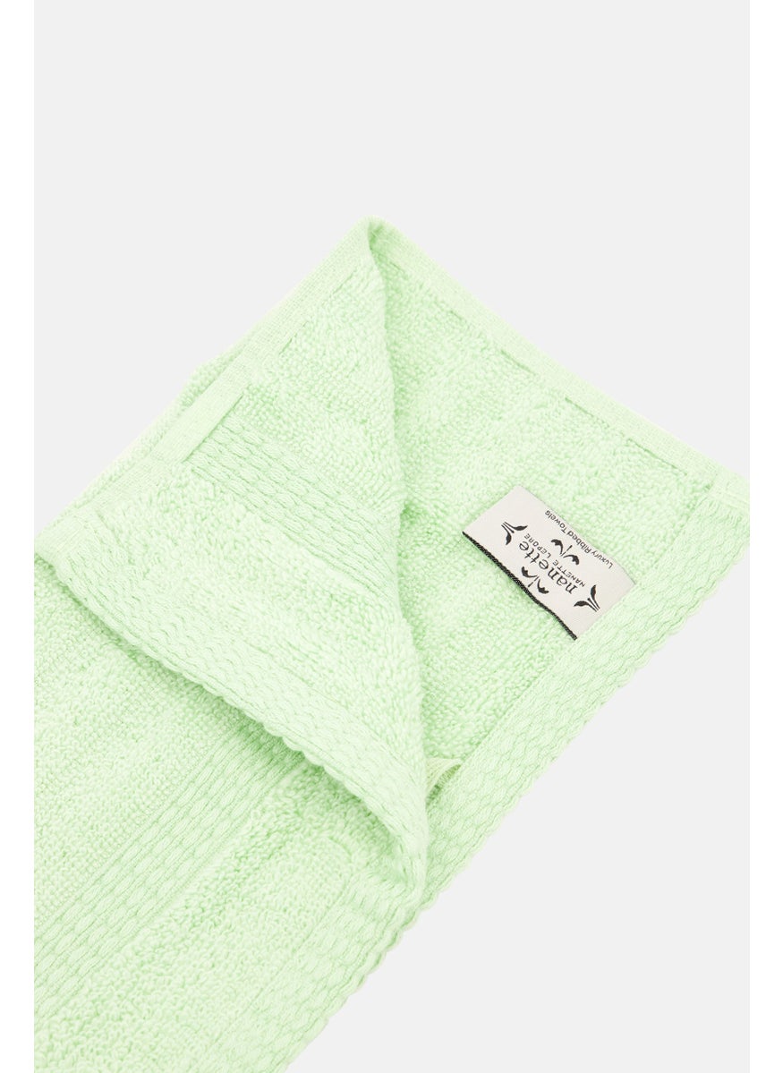 Nanette lepore 4 Pieces Face Towels 30 x 30 cm, Mint Green  - Image 3