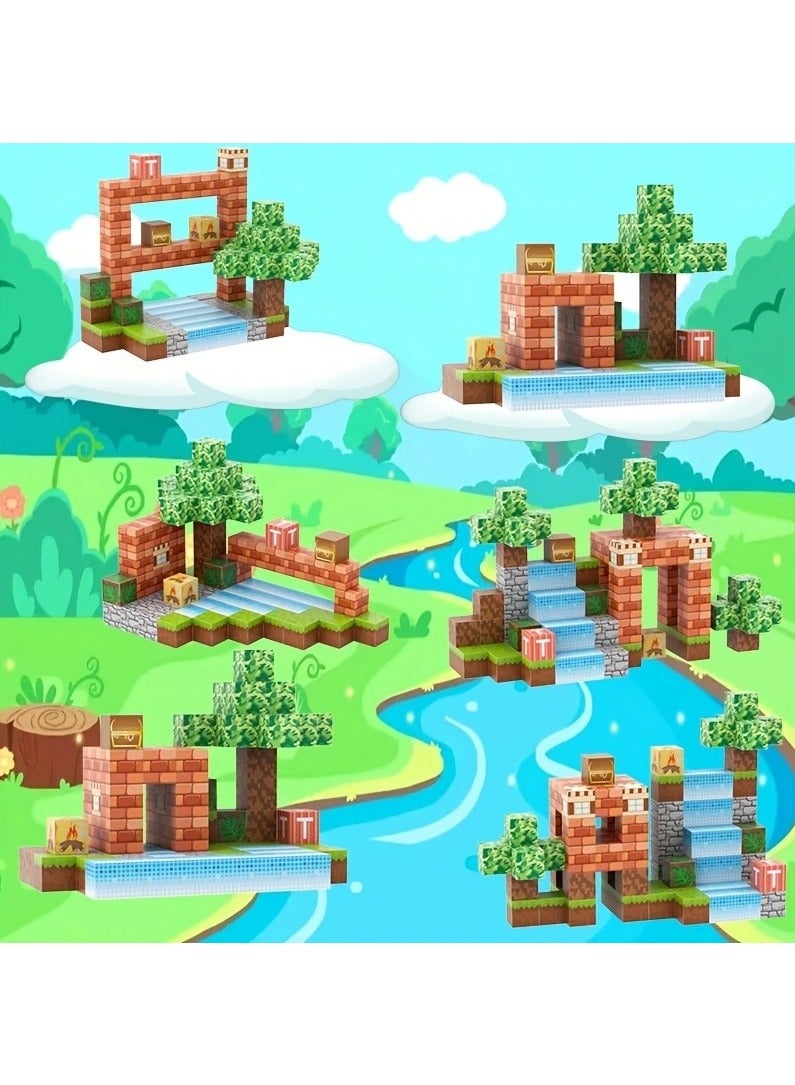 ليموس مجموعة مكعبات بناء مغناطيسية من 100 قطعة - مكعبات حسية STEM، ألعاب بناء للأولاد والبنات من سن 3 سنوات فما فوق، عالم مكعبات البناء، ألعاب بناء STEM، هدايا حسية، هدايا عيد الميلاد - Image 2