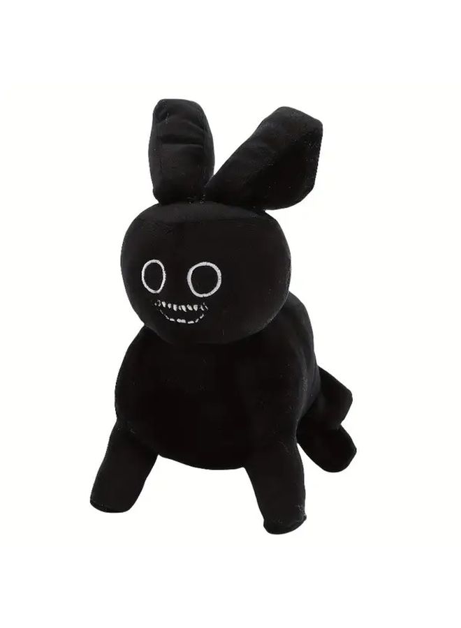 Black White Rabbit Plush Toy Soft Stuffed Animal Gift for Gamers Birthday Easter Durable - Image 5