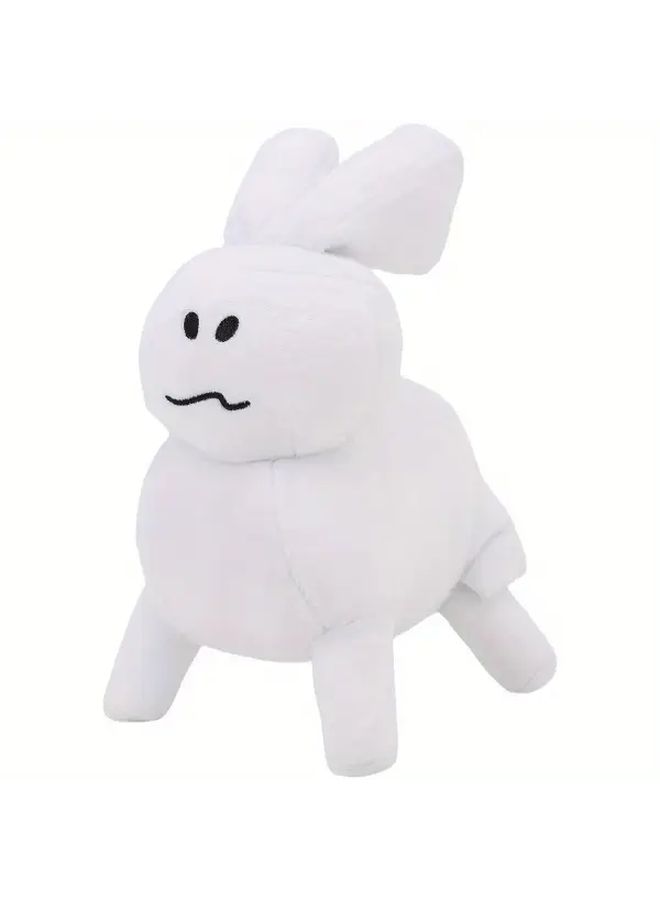 Black White Rabbit Plush Toy Soft Stuffed Animal Gift for Gamers Birthday Easter Durable - Image 4