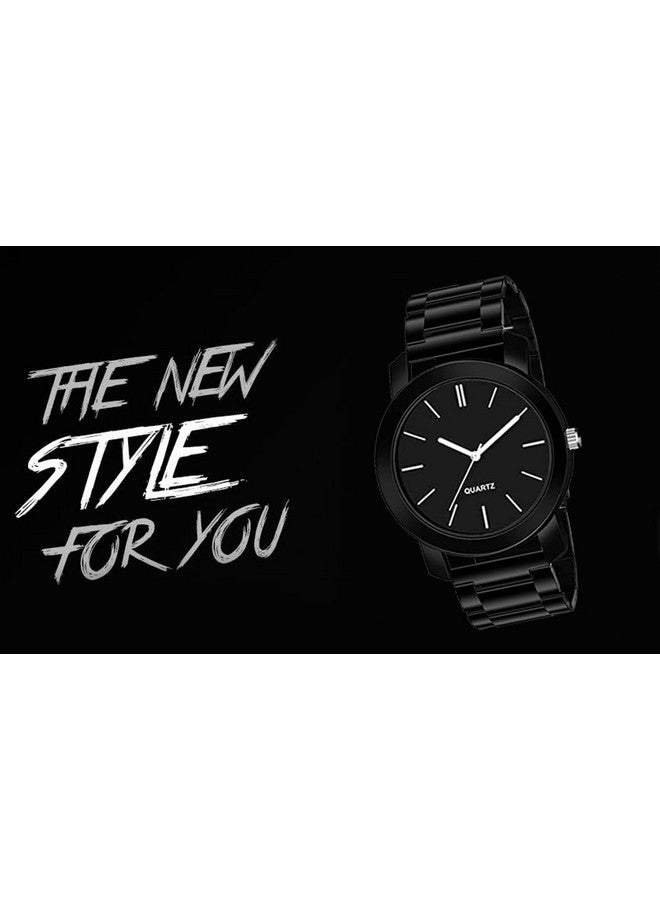 The Shopoholic Analog Dial Black Metal Strap Watches for Men Watch for Man and Watch for Boys - Image 5