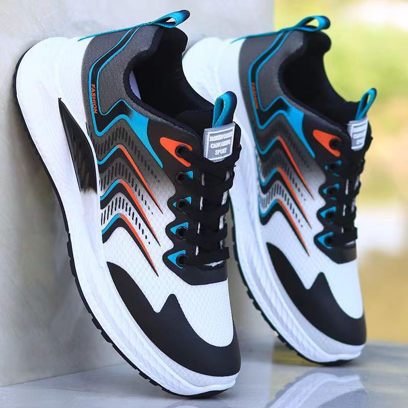 Generic high quality 2024 Summer New Mens Shoes Mesh Breathable Lightweight Running Shoes sneaker Trendy All-match Casual Shoes F203 Black */lc 