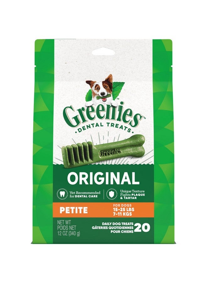 Greenies Original Petite Natural Dental Care Dog Treats, 12 oz. Pouch (20 Treats) - Image 1