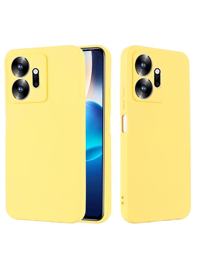 زبون جراب لهاتف Infinix Zero 20 X6821 مصنوع من السيليكون السائل المقاوم للصدمات بلون نقي - Image 2