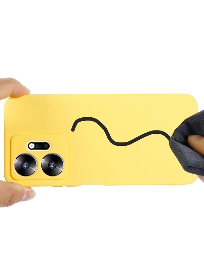 زبون جراب لهاتف Infinix Zero 20 X6821 مصنوع من السيليكون السائل المقاوم للصدمات بلون نقي - Image 4