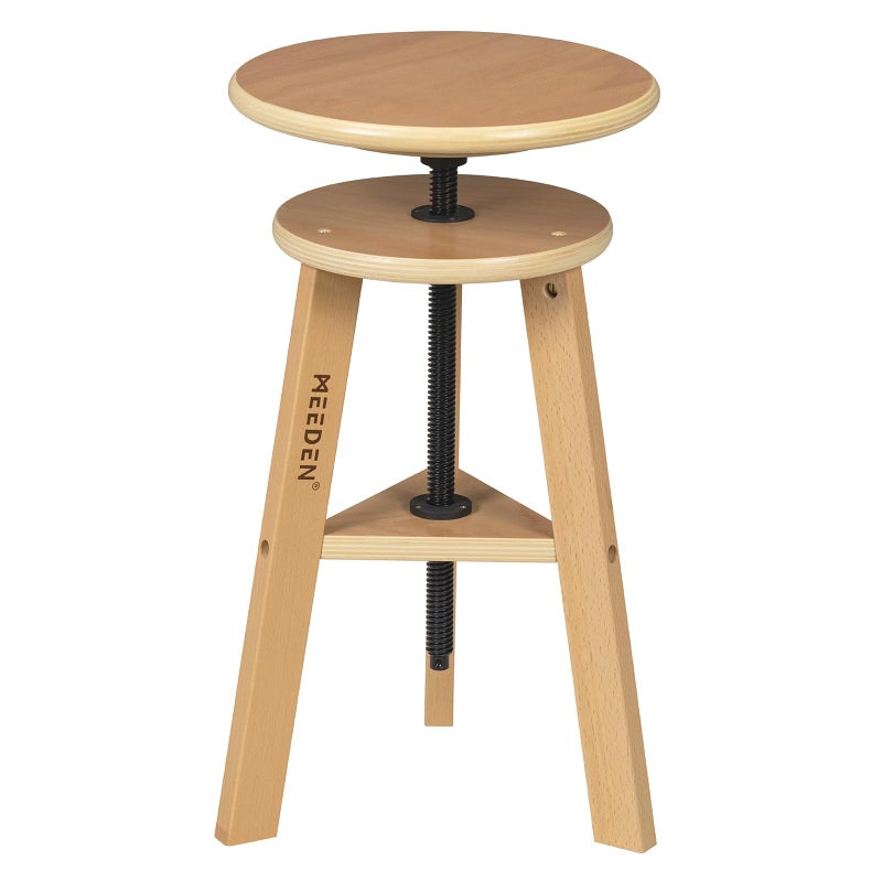 MEEDEN Wooden Drafting Stool with Adjustable Height, Artist Stool,Office Studio Stool, Up to 220 Lbs,German Beech Wood, Perfect for Artists Studio,Home Use,Kitchen,Bars - Image 1