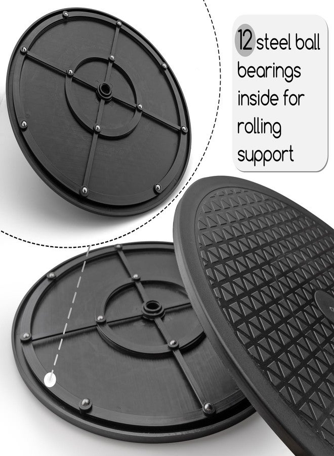 Famgee 12 Inch Lazy Susan Turntable Heavy Duty Rotating Swivel Stand Lazy Susan with Steel Ball Bearings for Flat Panel Monitors, Computer, TV, Speakers, Bonsai, Statue, Cabinet Organizer - Image 3