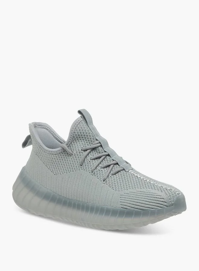 Oaklan By Shoexpress GREY Women's Textured Sports Shoes with Lace-Up Closure for Women | Best Price UAE