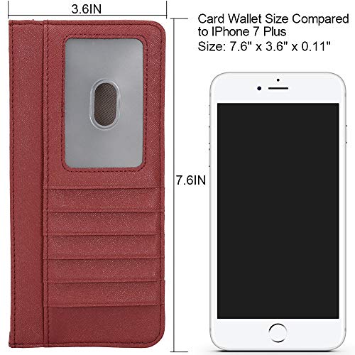 ARRIZO Women's Credit Card Wallet Slim Long Card Wallet Holder with Zipper Pocket for Cash, Coin, Receipt, ID Card - Image 4