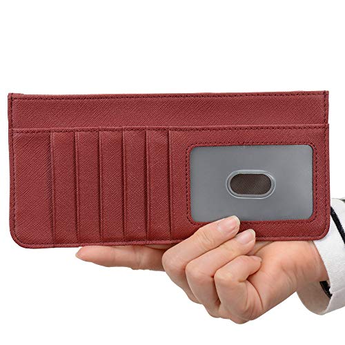 ARRIZO Women's Credit Card Wallet Slim Long Card Wallet Holder with Zipper Pocket for Cash, Coin, Receipt, ID Card - Image 5