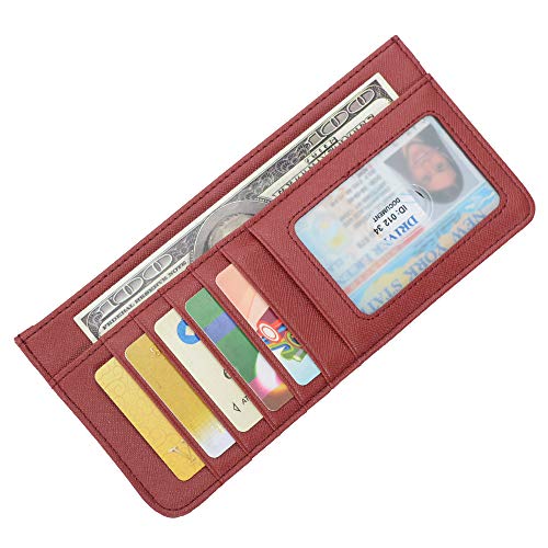 ARRIZO Women's Credit Card Wallet Slim Long Card Wallet Holder with Zipper Pocket for Cash, Coin, Receipt, ID Card - Image 2