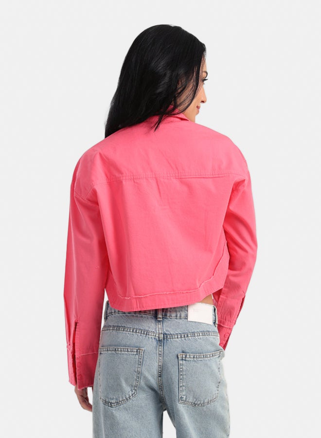 Carina Cropped Shirt with Side Print - Image 3