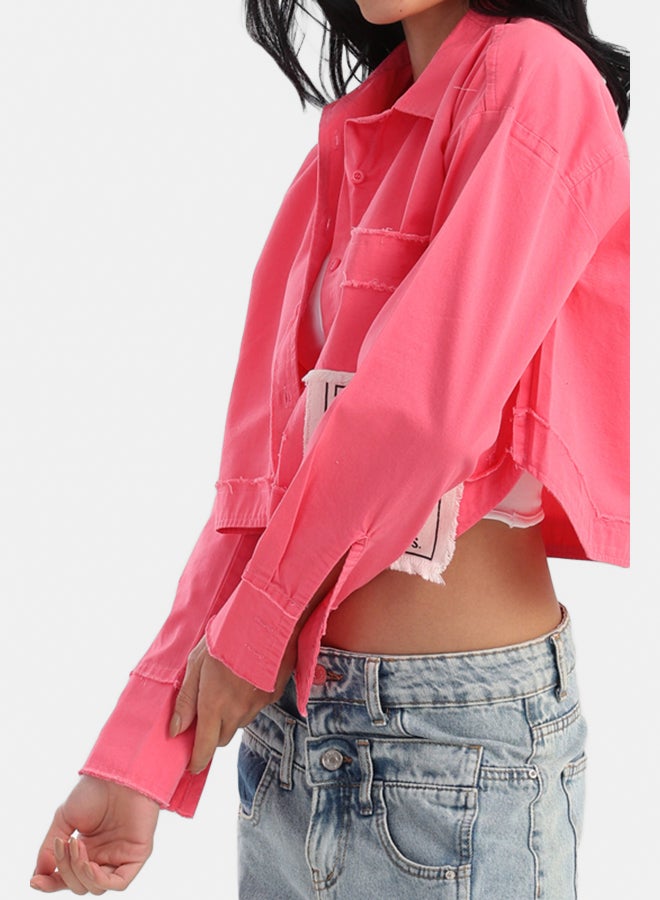 Carina Cropped Shirt with Side Print - Image 4