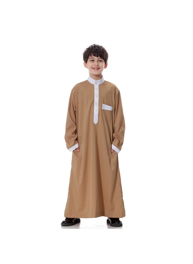 عباءة شبابية للأولاد - تصميم مميز بألوان متباينة، يعكس الأصالة الثقافية - Image 4